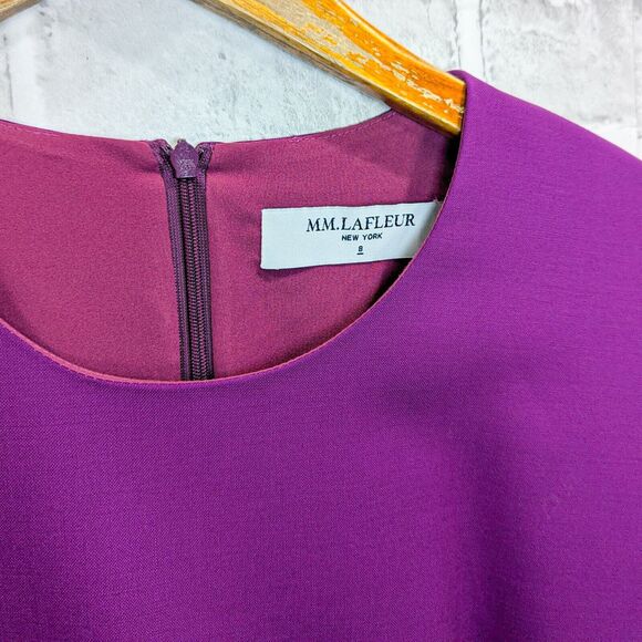 M.M. LaFleur Women's The Masha Dress in Deep Plum Purple size 8 - Picture 3 of 9
